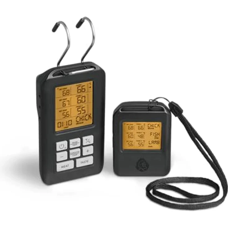BURNHARD Funk Grillthermometer mit 4 Temperaturfühlern, 30m Reichweite, Digital Braten-Thermometer für Grill & Backofen, Timer, BBQ Thermometer, Grillzubehör für Fleisch & Fisch – Bild 4