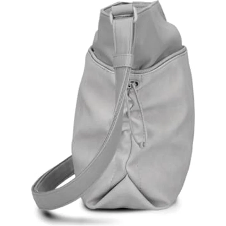 ZWEI Bodybag Jana J100, Damen Umhängetasche aus Lederimitat mit smarter Innenorganisation, grau, 27 x 29 x 8 cm – Bild 5