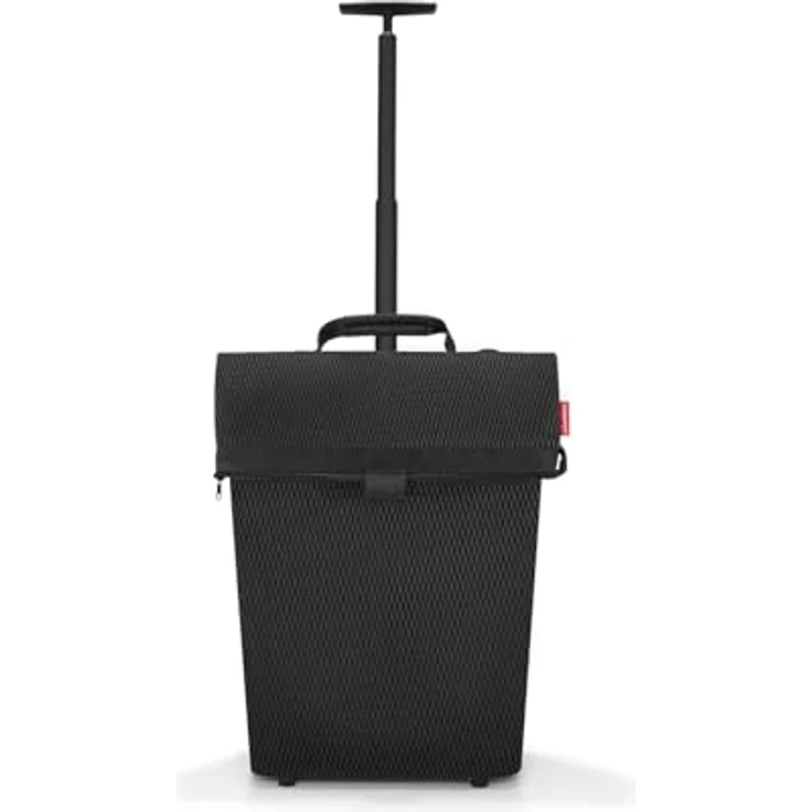 reisenthel trolley M, Einkaufshilfe mit 43 l Volumen, mesh black, Schwarz, aus recyceltem Polyester und mit Teleskopgriff – Bild 1