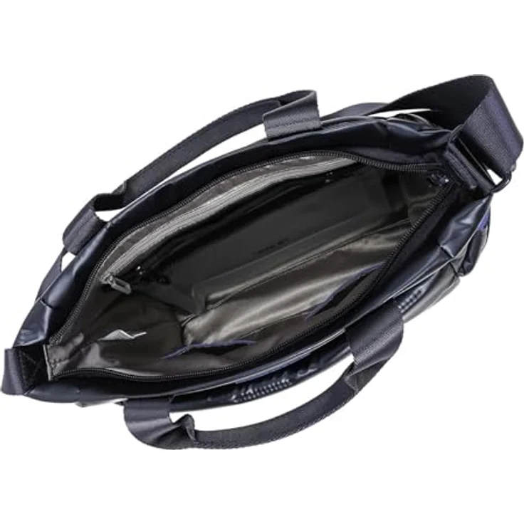 Hedgren Cocoon Umhängetasche, glänzende Schultertasche mit 2 Einschubfächern und Zipperfach, Peacoat Blue – Bild 5