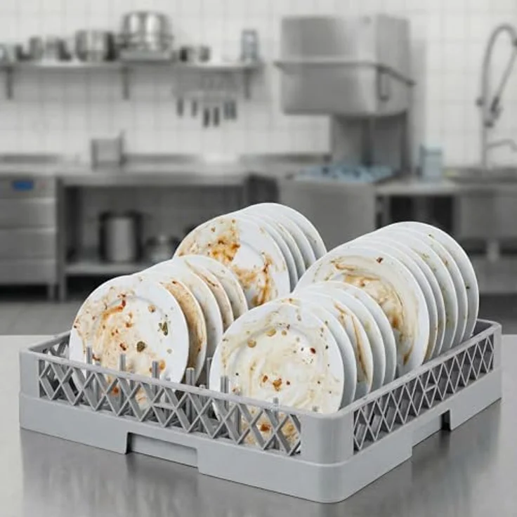 Morleos Spülkorb 50x50 für Gastro Spülmaschine, Tellerspülkorb 49x49x10 cm mit 64 Fingern, robust und hygienisch für Restaurant, Hotel und Catering – Bild 2