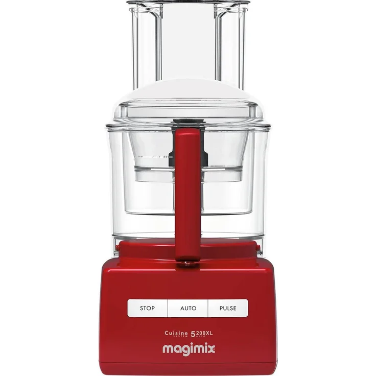 Magimix CS 5200 XL Premium, Universalzerkleinerer mit XL-Kapazität, Zubehör und Rezeptbuch, Rot
