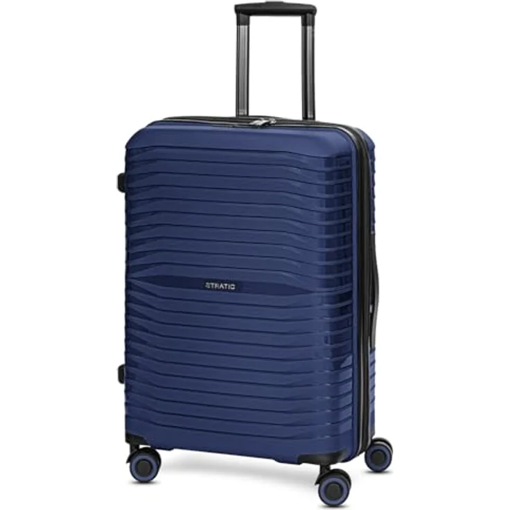 Stratic Hartschalen-Trolley Shine, 4 Rollen, robuster Polypropylen-Koffer mit Dehnfalte und TSA-Schloss – Bild 1