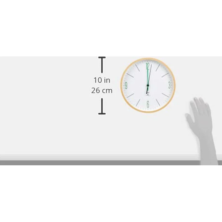 TFA, Wanduhr, Analog Ahorn Funk Wanduhr (25.50 cm) – Bild 2