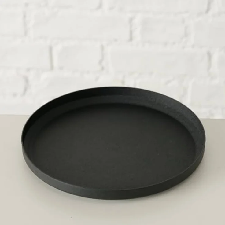 Boltze Home Untersetzer für Kerzen MIO, 3er-Set mit mattschwarzem Design und unterschiedlichen Durchmessern (10 cm und 15 cm) – Bild 5