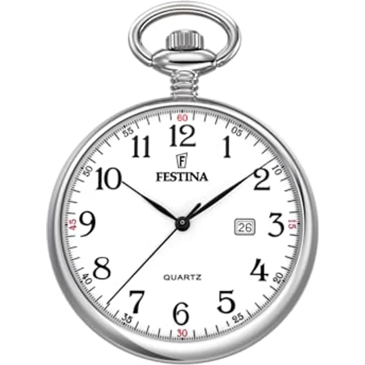 Festina Taschenuhr F2019/1, Quarzuhr mit Kette, Herrenuhr, Datum – Bild 2