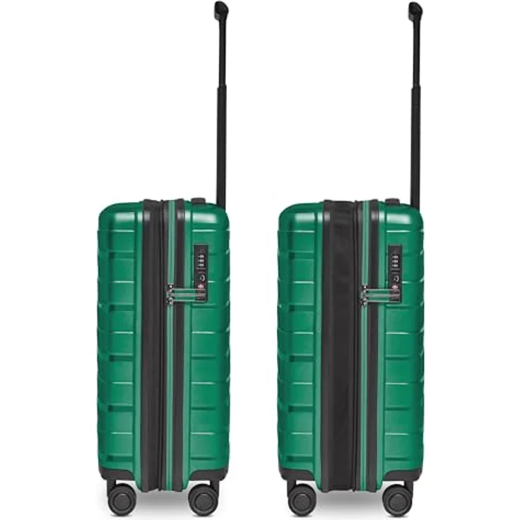 Bergpfeil Kleiner Hartschalen Kabinen-Koffer | Cabin-Trolley 40 x 22 x 55 cm aus Polypropylen in Travel Blue | Leicht 2,8 kg, Doppelrollen & TSA-Schloss – Bild 2
