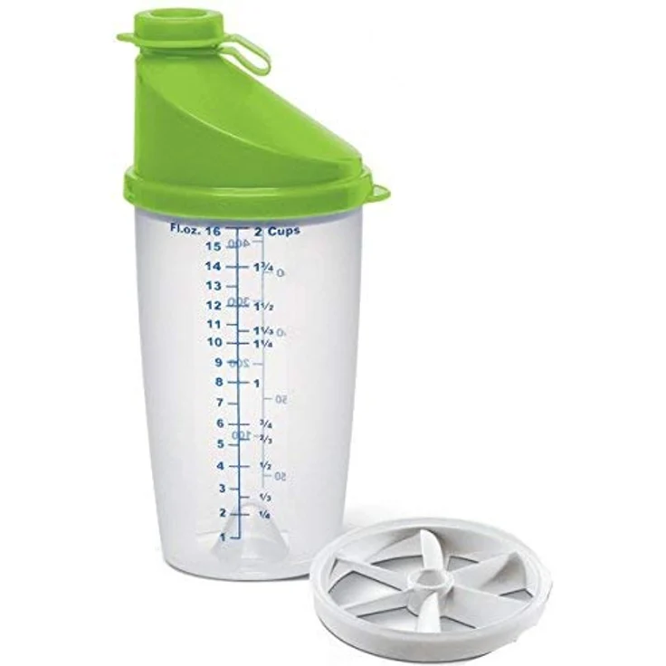 Emsa 513518 Superline Mixbecher mit Ausgussdeckel, Fassungsvermögen: 0,5 Liter, inklusive Mixscheibe, transparent-limette – Bild 5