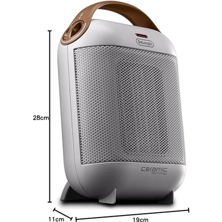 De'Longhi HFX30C18.IW Keramik-Heizgerät | Mobile Heizung für schnelle und punktuelle Wärmeversorgung | 2 Leistungsstufen | Anti-Frost-Funktion | 1.800 W Leistung | Weiß, Heizlüfter – Bild 6