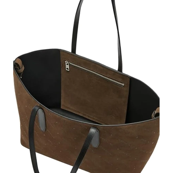 Liebeskind Monogram Shopper Tasche aus 100% Leder, 47 cm, braun – Bild 4