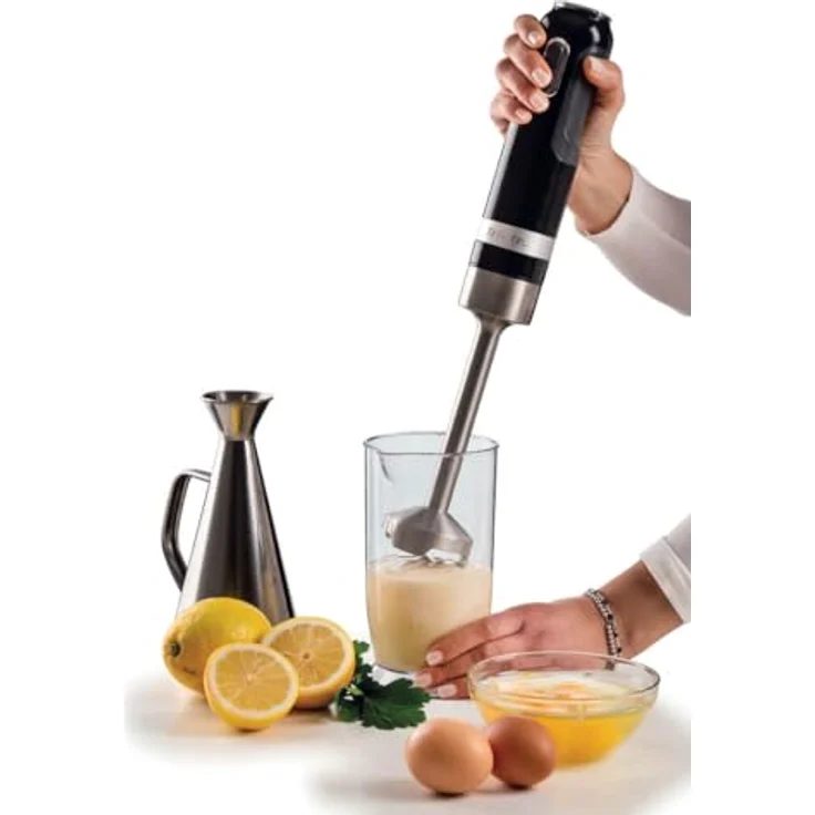 Ariete 602 Stabmixer Moderna, 1000 W, 10 Geschwindigkeiten + Turbo, inkl. Zerkleinerer und Becher, schwarz – Bild 3