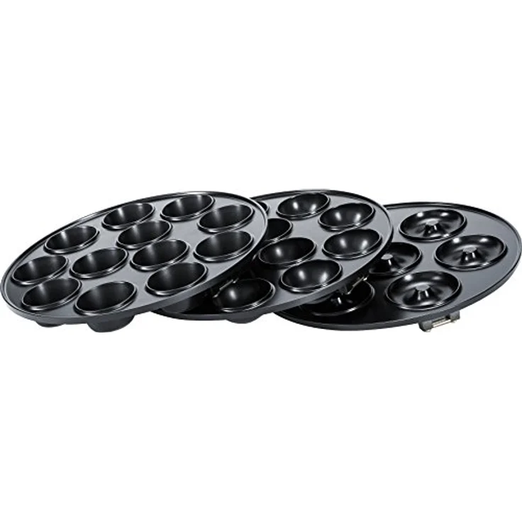 Steba CM 3 Cake-Maker ''3 in 1'',3 antihaftbeschichtete Platten für Cake-Pops, Muffins und Donuts,Platten sind auf Knopfdruck leicht herausnehmbar,inkl.Cake-Pop Halterung und Sticks, 800 Watt,Schwarz – Bild 2