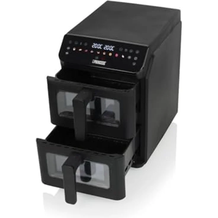 PRINCESS Stack Airfryer 182490, Heißluftfritteuse mit 2 x 5,6 L, 3000 W, digitales Bedienfeld, kompaktes, vertikales Design, ölfrei frittieren – Bild 7