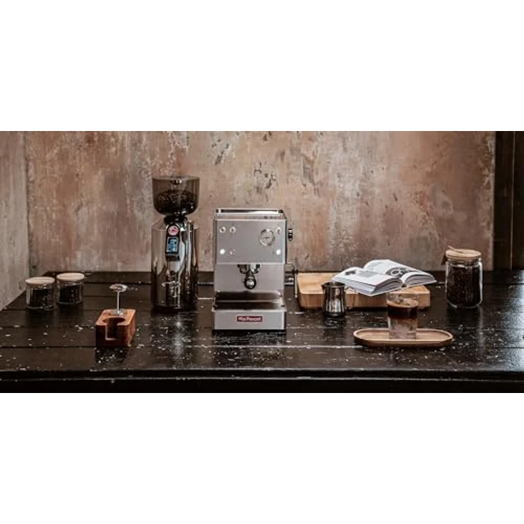 La Pavoni Siebträgermaschine New Casa Bar Steel, Espressomaschine mit mattschwarzem Edelstahlgehäuse und 15 bar Pumpendruck – Bild 7