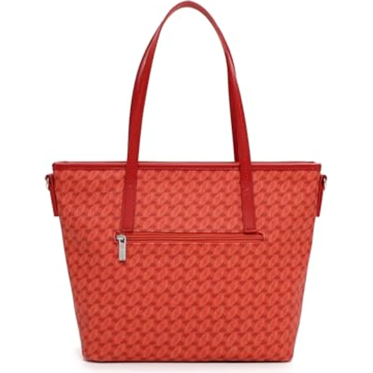 Tamaris TAS Francesca Shopper, Feinsynthetik mit längenverstellbarem Umhängeriemen, strukturierte Optik und Print-Design, schwarz – Bild 6