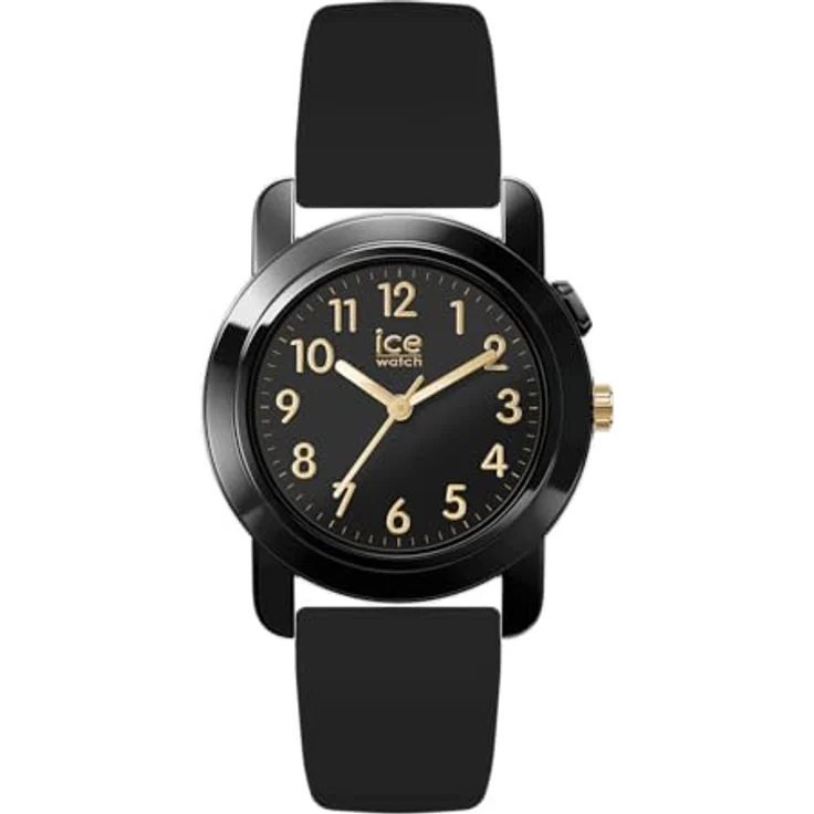 ICE-WATCH Ice find Black Gold, Schwarze Damenuhr mit Silikonarmband, geolokalisierbar, 36 mm, wasserdicht bis 3ATM – Bild 1