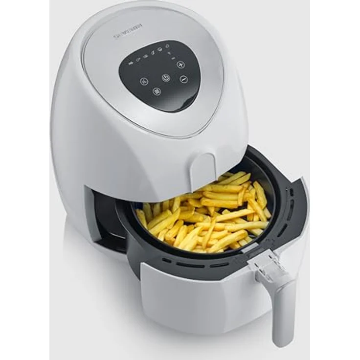 Severin Heißluftfritteuse Heißluft-Fritteuse mit innovativer Technologie, 80.0 W, Keramikbeschichtung, 3.2 l, weiß – Bild 3