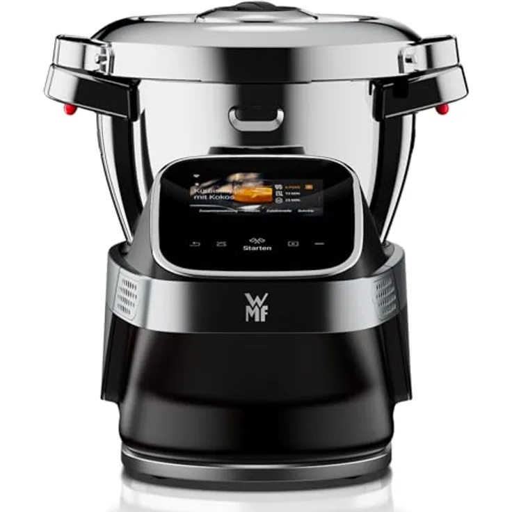 WMF Avantgarde Küchenmaschine mit Kochfunktion, besonders leise, 14 Kochprogramme, WLAN, Kochschüssel 3l, Touchscreen, intuitive App, Rezepte, edelstahl matt