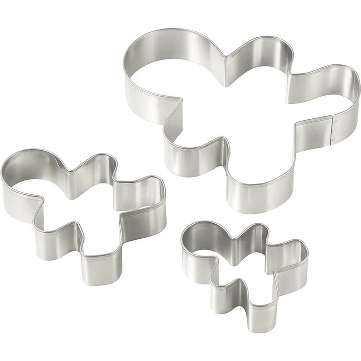 Dr. Oetker Plätzchen-Ausstecher Set Lebkuchenmann , Gingerbread Man Ausstechformen aus Edelstahl, Ausstecher für Kekse und Fondant in unterschiedlichen Größen, Menge: 1 x 3er Set - Preisvergleich – Bild 1