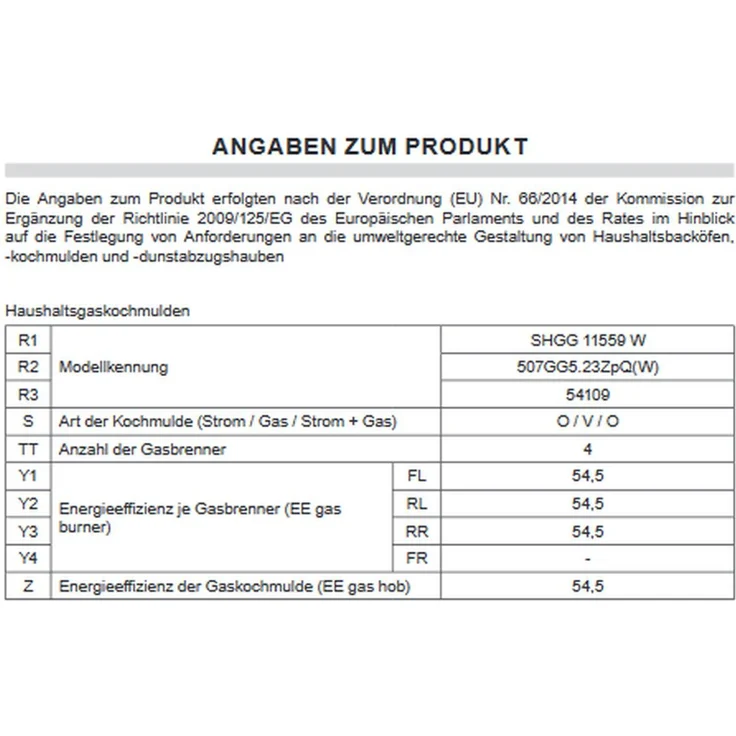 Amica SHGG 11559 W, Herd, A, freistehend, Betriebsart Ofen Gas, Betriebsart Kochfeld Gas, Anzahl Kochfelder 4, Volumen 58 l, Breite 50 cm, Selbstreinigung nein, Ober-Unterhitze (konventionell) – Bild 16
