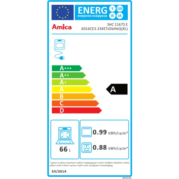 Amica SHC 11675 E, Herd, A, freistehend, Betriebsart Ofen elektrisch, Betriebsart Kochfeld elektrisch, Anzahl Kochfelder 4, Volumen 66 l, Breite 60 cm,Selbstreinigung ja, hydrolytische Selbstreinigung – Bild 7