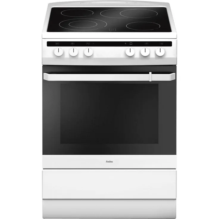 Amica SHC 11642 W, Herd, A, Standgerät, Betriebsart Ofen elektrisch, Betriebsart Kochfeld elektrisch, Anzahl Kochfelder 4, Volumen 66 l, Breite 60 cm, Selbstreinigung nein, Ober-Unterhitze (konventionell) + Umluft