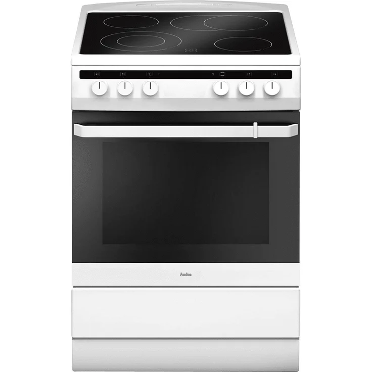 Amica SHC 11642 W, Herd, A, Standgerät, Betriebsart Ofen elektrisch, Betriebsart Kochfeld elektrisch, Anzahl Kochfelder 4, Volumen 66 l, Breite 60 cm, Selbstreinigung nein, Ober-Unterhitze (konventionell) + Umluft – Bild 1