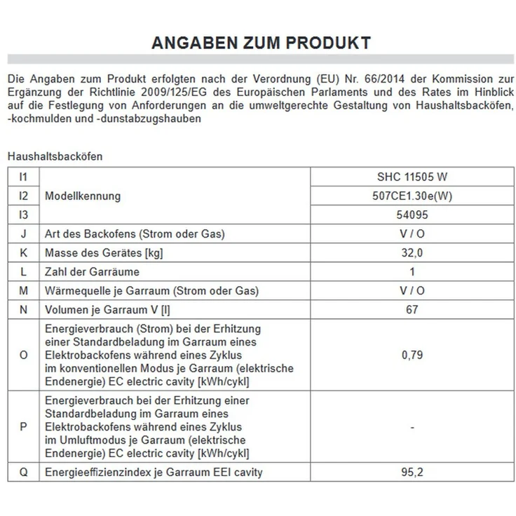 Amica SHC 11505 W, Herd, A, Standgerät, Betriebsart Ofen elektrisch, Betriebsart Kochfeld elektrisch, Anzahl Kochfelder 4, Volumen 69 l, Breite 50 cm, Selbstreinigung ja, hydrolytische Selbstreinigung, Ober-Unterhitze (konventionell) – Bild 6