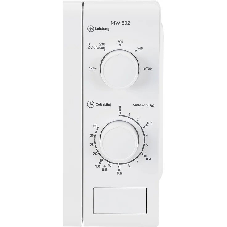 Exquisit MW 802 Mikrowelle, Standgerät, 700 Watt, 20 Liter Garraum, Auftauen, weiß – Bild 6