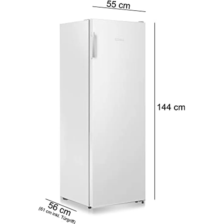 HEINRICHS Gefrierschrank, Freezer, No-Frost Schutz, 4x Gefrierschublade +1x Gefrierfach, LED-Display,Airflow, wechselbarer Türanschlag, Alarmfunktion, Temperatur:-14°C~-24°C, Heinrich´s (weiß) – Bild 4