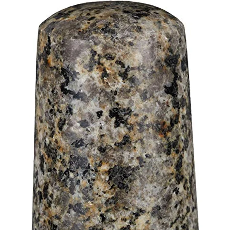 Relaxdays Mörser mit Stößel, Granit, poliert, für Gewürze & Kräuter, 500 ml, Steinmörser BxT: 14,5 x 14,5 cm, dunkelgrau – Bild 9