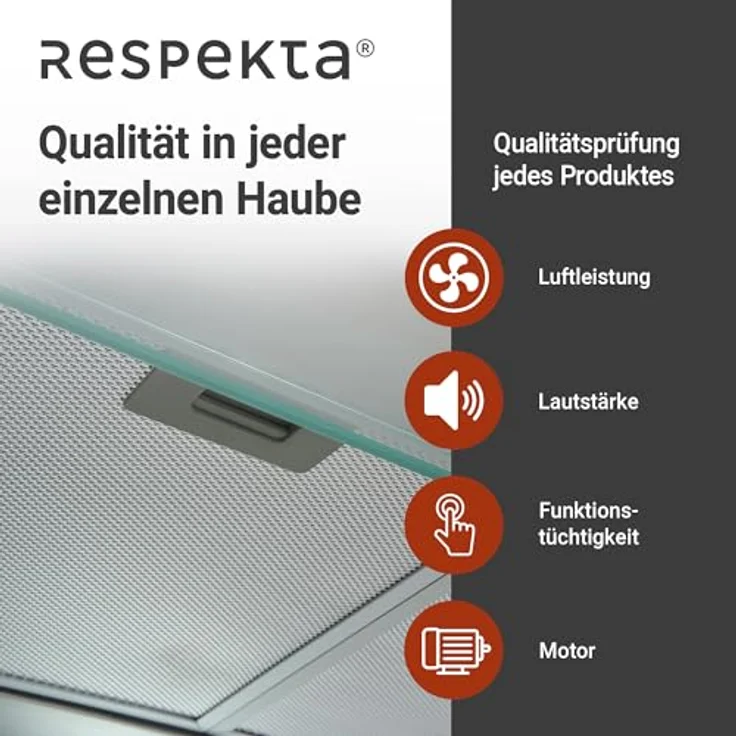 respekta CH 1259 IX C, Motorhaube, Standard, Breite: 59.8 cm, Tiefe: 50 cm, Absaugung und Rückführung (mit zusätzlichem Rückführungsset), rostfreier Edelstahl – Bild 9