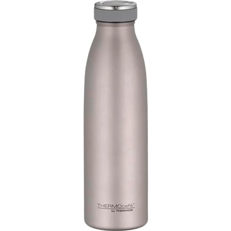 THERMOcafé by THERMOS TC BOTTLE rose mat 0,50l, Edelstahl Isolierflasche kohlensäurefest, 12h heiß 24h kalt, Auslaufsicher, für Schule, Unterwegs & Büro – Bild 1