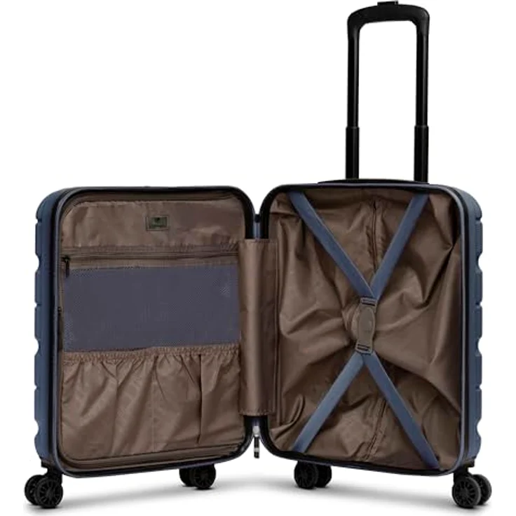 Franky Munich 4.0 Handgepäck Koffer | Hartschalen Trolley mit 4 Rollen, TSA-Zahlenschloss, Arretierbarer Griff, Kreuzpackgurt und Wäschefach | 40 cm x 20 cm x 53 cm - 2.6kg – Bild 3
