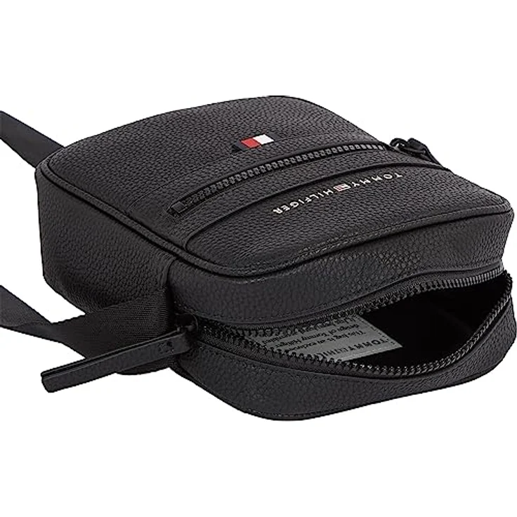 Tommy Hilfiger Essential Umhängetasche, 17.5 cm x 7 cm x 21.5 cm, schwarz, 100% Polyurethan – Bild 3