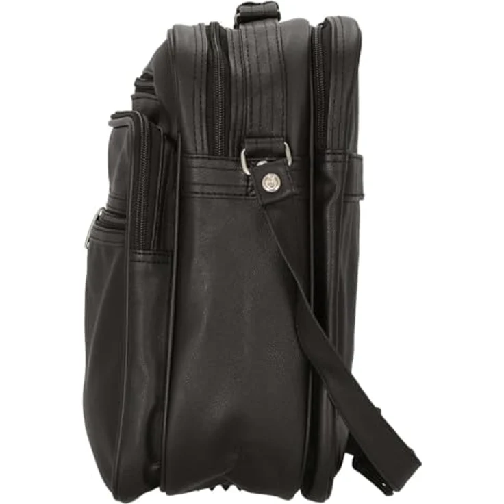 d&n Travel Bags Flugumhänger 39 cm, schwarz, 100% Kunstleder, 39 x 20 x 34 cm – Bild 3