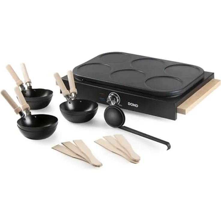 Domo WOK PARTY SET DO8719W, Küchenmaschine mit Wok-Funktion und vielseitigen Kochmöglichkeiten