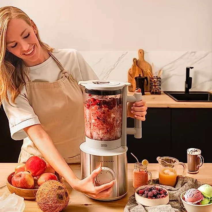 Cecotec Standmixer Grand Katana 2700MAX Total Destroy W, 2700W Maximalleistung, 8-Klingen-Messer mit schwarzer Titanbeschichtung, Thermoresistenter Krug 1,8L – Bild 4