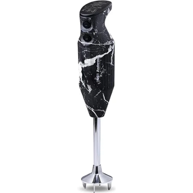 ESGE Zauberstab 91012 Design Edition Marmor-Schwarz, Stabmixer mit 200W AC-Motor, 2-stufig, 17.000 U/min, Zubehör inklusive Stativ und Multimesser – Bild 1