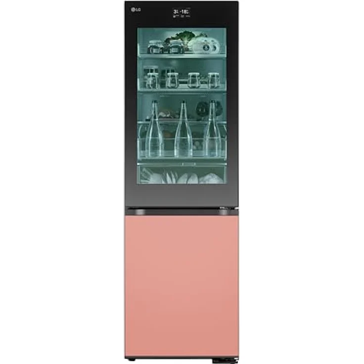 LG GBG719MDNN, Klasse D, 352 L, MoodUp Kühl-Gefrierkombination mit InstaView, indivuell einstellbarer Farbänderungen, Musik Kollektion, LCD Display, Total No-Frost, Kompressor mit 10 Jahren Garantie – Bild 1