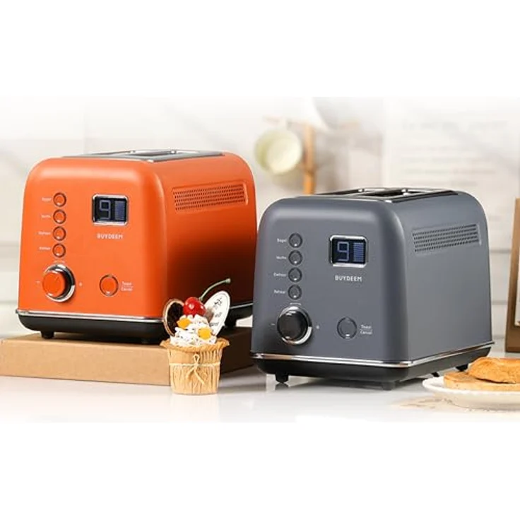 Buydeem DT730E 2 Slice Toaster, Ink Grey, mit motorisierter Auto-Lift-Funktion und neun automatischen Programmen – Bild 6