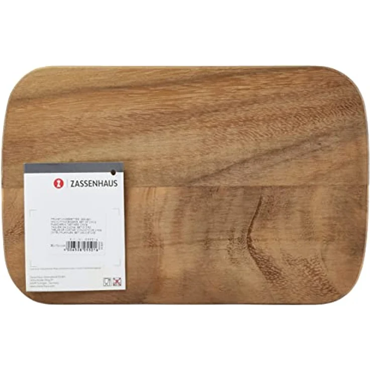 Zassenhaus Frühstücksbrettchen Holz | 2er Set | aus Akazie | Brotzeitbrett | pflegeleicht | robust | 26 x 17 cm – Bild 2