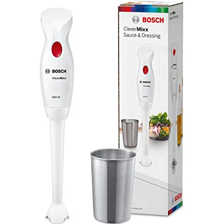 Bosch Hausgeräte MSM14330 CleverMixx 400W Sauce&Dressing Stabmixer, Kunststoff, Weiß – Bild 2