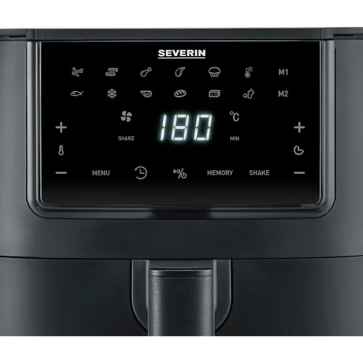 SEVERIN Heißluftfritteuse Black Line „Single XXL“ FR 2462, 7,0 l, 1700 W, mit Abschaltautomatik und Memory-Funktion, schwarz – Bild 6