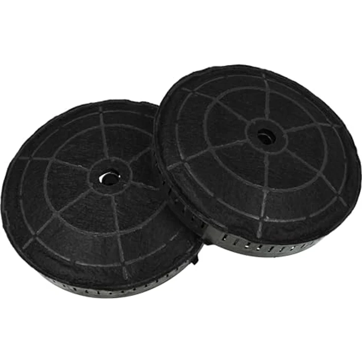 vhbw 2x Aktivkohlefilter kompatibel mit Elica 208355404727, 208355404729, 208355404728, 208355404726, 208355404725 Dunstabzugshaube - 17,2 cm, schwarz - 2er Pack – Bild 1