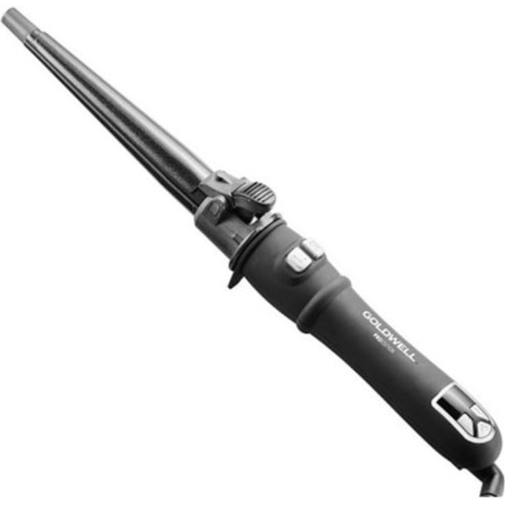 Goldwell ProEdition Lockenstab M, konisch zulaufender Lockenstab mit automatischer Rotation und bis 225 °C Temperaturregelung