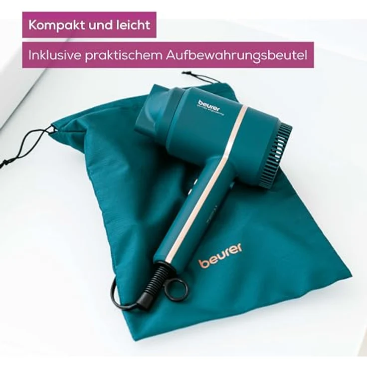 Beurer HC 35 Ocean Haartrockner, 2.000 Watt, 3 Stufen, Kaltluftfunktion, inkl. Stylingdüse, türkis – Bild 5