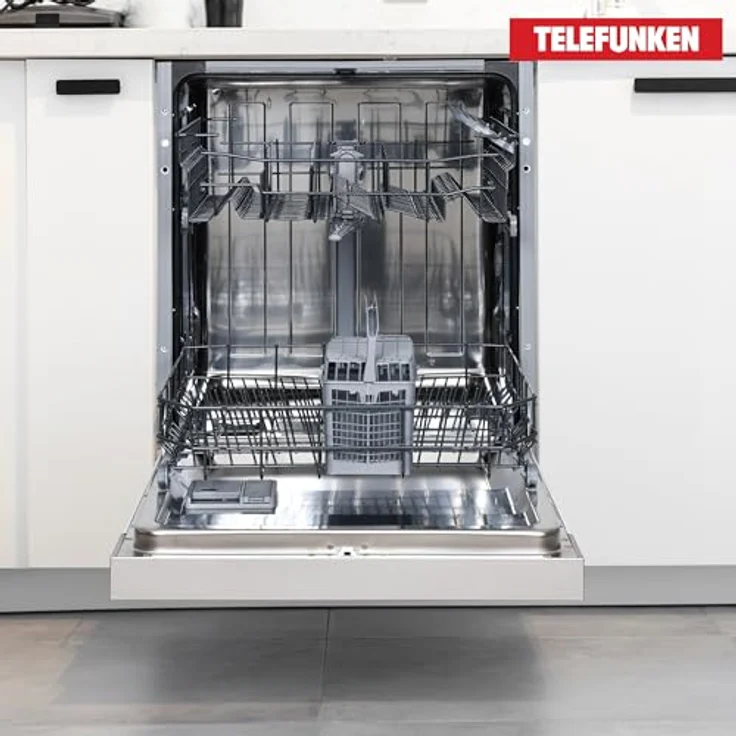Telefunken GET6012DI, teilintegrierbarer Geschirrspüler 60 cm mit 12 Maßgedecken, 6 Programmen, AquaStop und leiser Betriebslautstärke von 45 dB – Bild 8