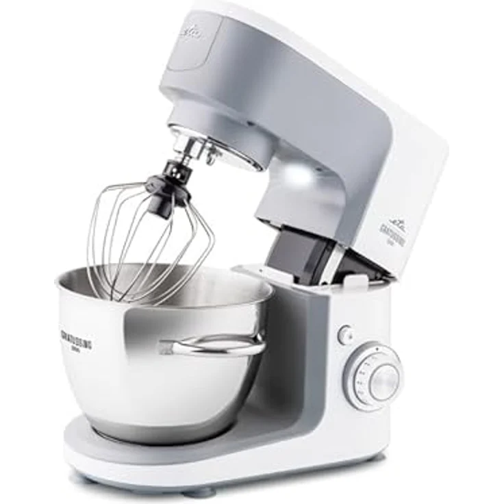 ETA Küchenmaschine Gratussino Bravo III, 1200W, 8 Geschwindigkeitsstufen, Planetenrührsystem, PULSE-Taste, inkl. Mixer und Reibaufsatz, Edelstahlschüssel – Bild 2