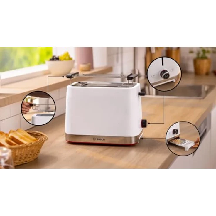 Bosch Hausgeräte BOSC Toaster, Toaster, Weiss – Bild 6